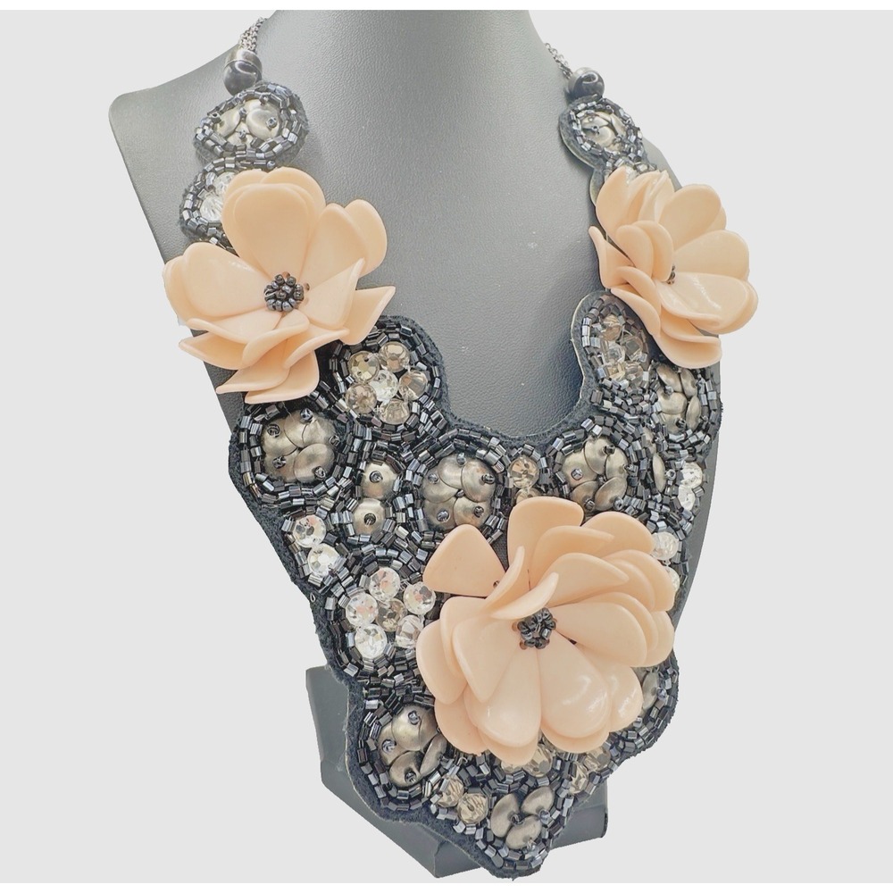 Vintage Statement Necklace Bib Style Handmade Party Formal Night Out